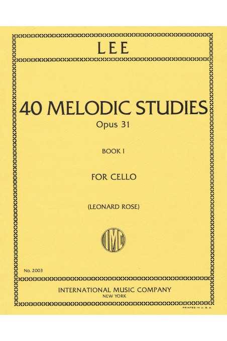 Lee, 40 Melodic Studies for Cello Op. 31 Bk 1 (IMC)