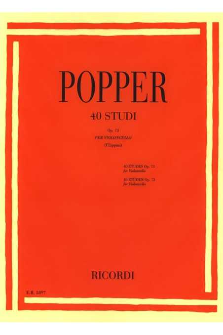 Popper, 40 Studies for Cello Op. 73 (Ricordi)