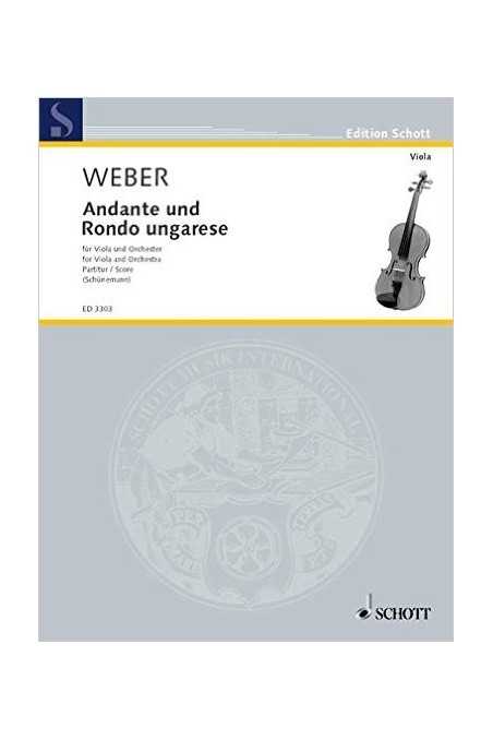 Weber, Andante e Rondo Ungarese for Viola (Schott)