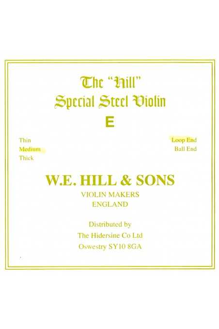 Hill Violin E String - Medium Gauge, Loop End by W. E. Hill & Sons