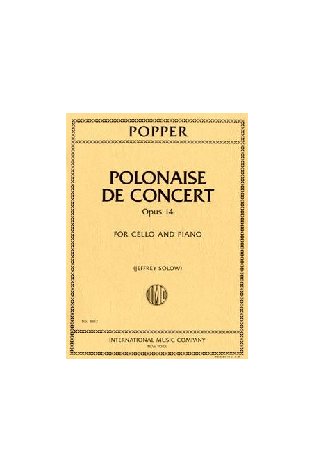 Popper, Polonaise de concert Op 14 for Cello/Piano - IMC