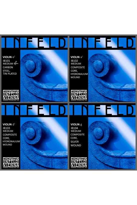 Infeld Blue Violin String Set - Medium Composite Core by Thomastik-Infeld