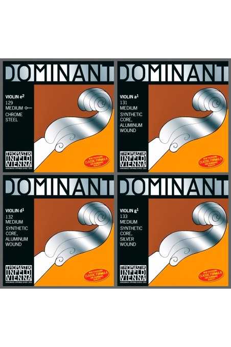 Dominant Violin String Set with Chrome Steel E 4/4 by Thomastik-Infeld