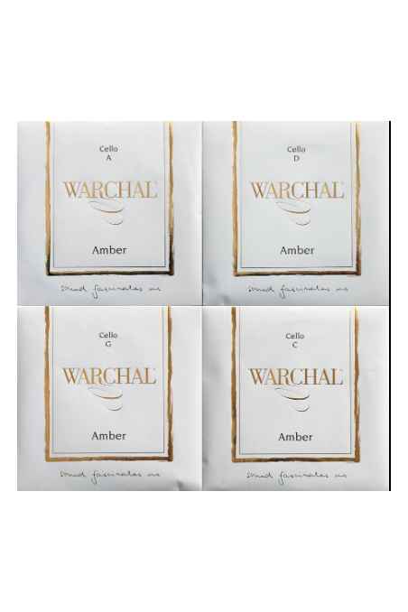 Warchal Amber Cello String Set with Synthetic Core A String