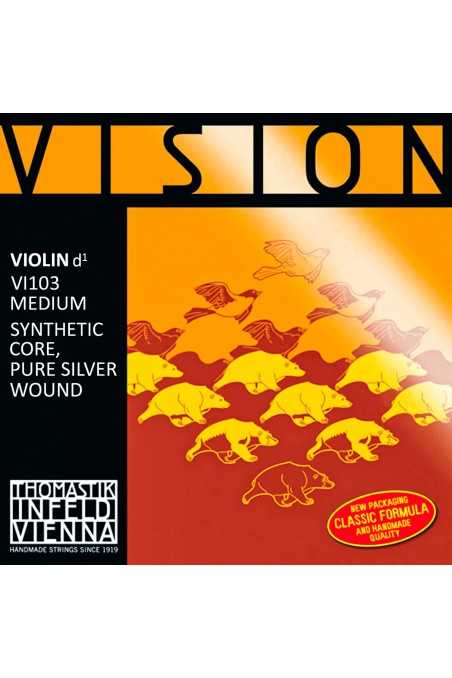 Vision Violin D Silver String -Please Choose a Size