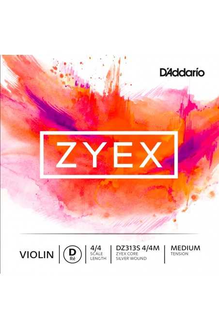 Zyex Violin Silver D String 4/4 by D'Addario