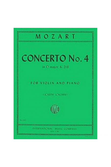 Mozart, Concerto No4 in D Major K218 for violin (IMC)