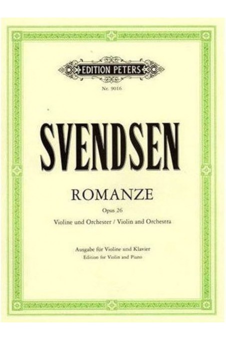 Svendsen, Romance Op. 26 for Violin and Piano (Peters)