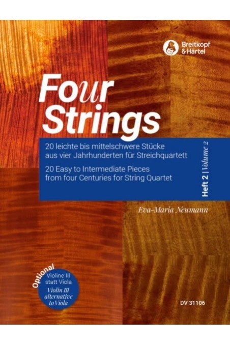 Four Strings: 20 Easy to Intermediate Pieces for String Quartet - Volume 2