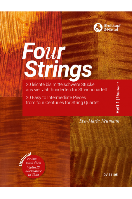 Four Strings: 20 Easy to Intermediate Pieces for String Quartet - Volume 1