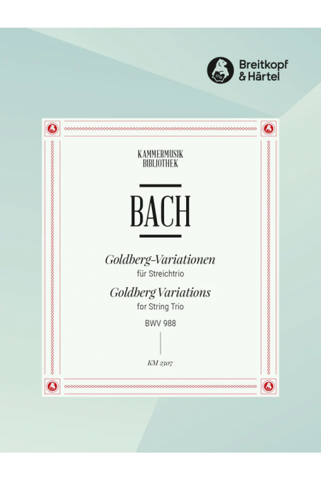 Bach, Goldberg Variations, BWV 988 arr. for string trio (Breitkopf)