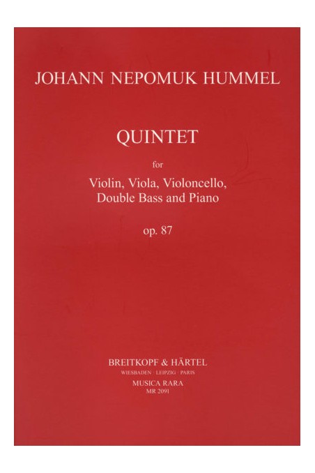 Hummel, Piano Quintet in E flat minor Op. 87