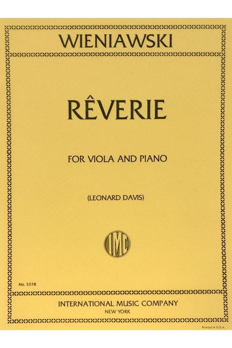 Wieniawski, Riverie for Viola ( IMC)