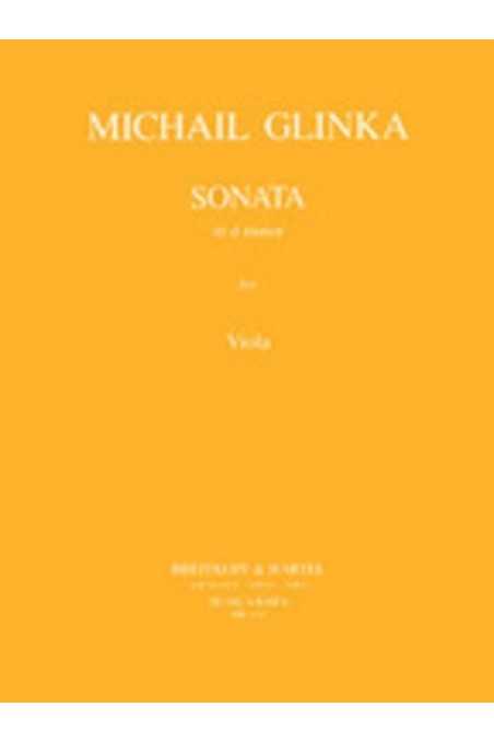 Glinka, Sonata In D Minor For Viola and Piano (Musica Rara)