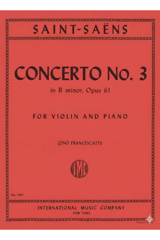 Saint Saens, Concerto No. 3...