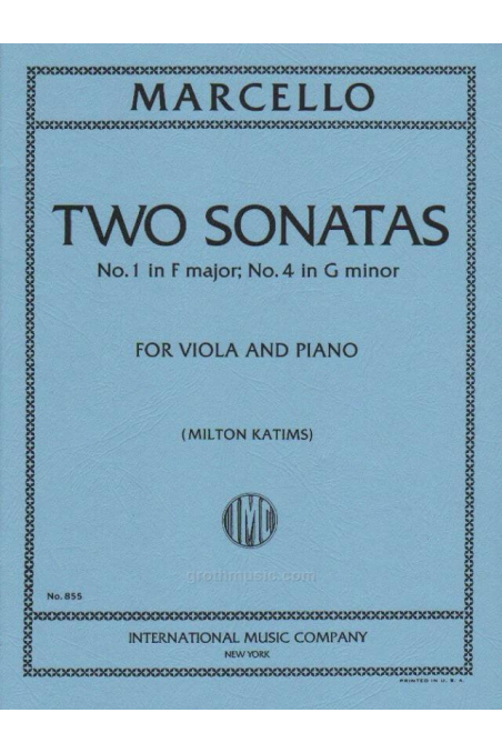 Marcello, 2 Sonatas G Minor And F Major For Viola (IMC)