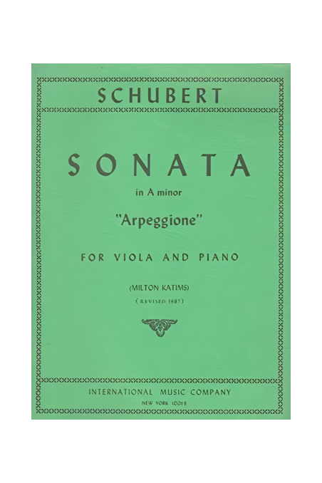 Schubert, Arpeggione Sonata in A Minor D821 arranged for Viola and Piano (IMC)