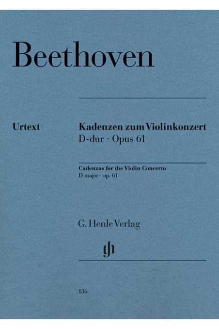 Kreisler, Cadenza To Beethovens Violin Concerto Op. 61