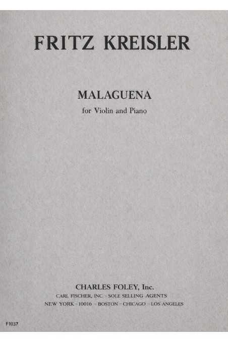 Kreisler, Malaguena For Violin And Piano
