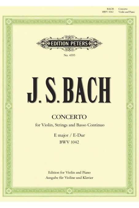 Bach, Concerto E Major for Violin and Piano (Peters)