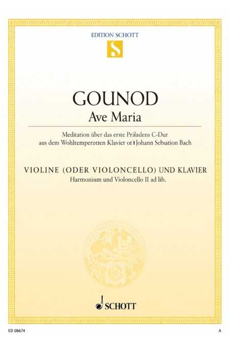 Gounod/Bach Ave Maria for violin and piano (Schott)
