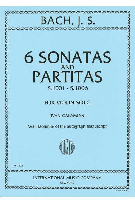Bach, Six Sonatas and Partitas for violin Ed Galamian (IMC)
