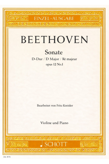 Beethoven Sonata in D Op. 12 No. 1 for Violin (Schott)