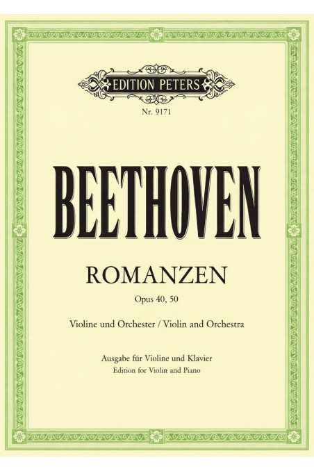 Beethoven Two Romances G Op 40 & F Op50 for Violin arr Oistrakh (Peters)