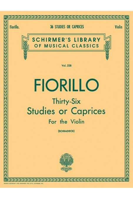 Fiorillo - Thirty-Six Studies or Caprices for violin (Schirmer)