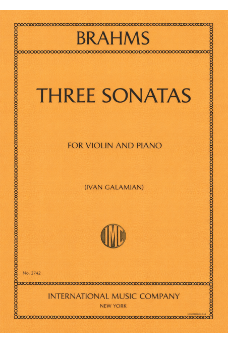 Brahms Three Sonatas Op 78, 100, 108 for violin and Piano (IMC)