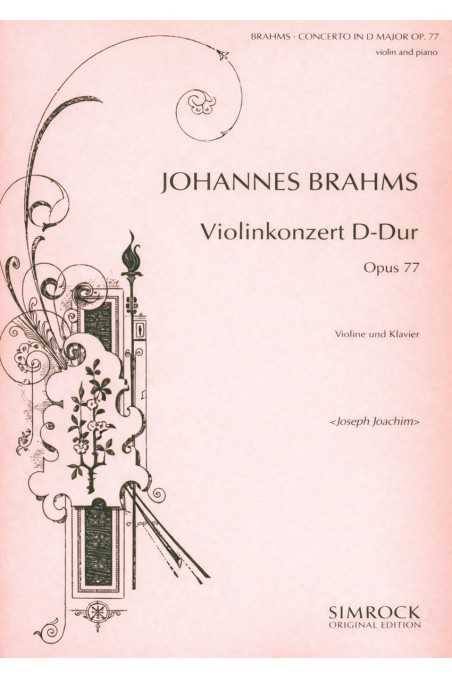 Brahms, Concerto in D major Opus 77 for violin (Simrock Original Edition)
