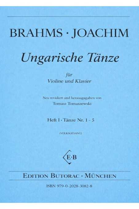 Brahms-Joachim Hungarian Folk Dances 1-5 for Violin (Edition Butorac)