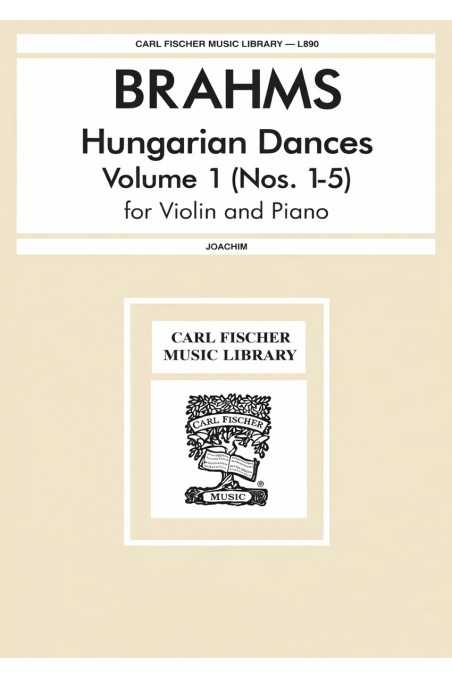 Brahms, Hungarian Dances No1-5 for Violin and Piano (Carl Fischer)