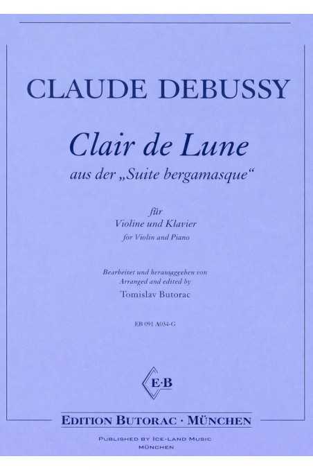 Debussy, Clair de Lune for Violin and Piano (EB)
