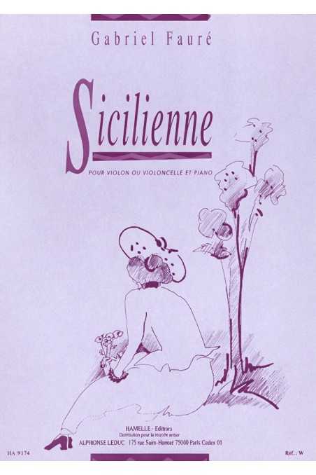 Sicilienne For Violin & Piano Opus 78 By Faure (Hamelle)
