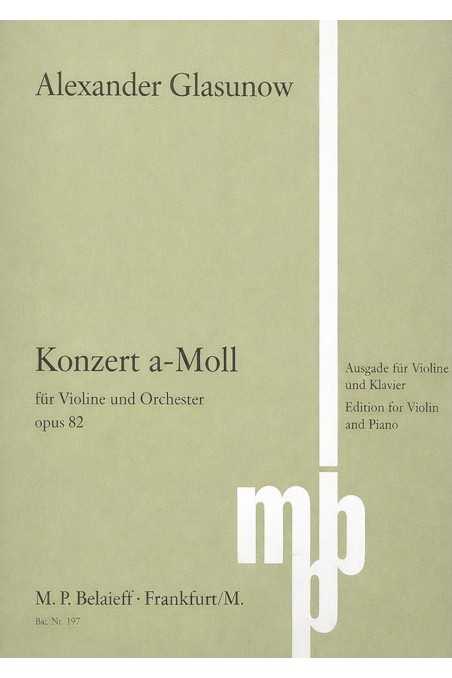 Glazunov Konzert A Minor Op. 82 for Violin and Piano (M P Belaieff)