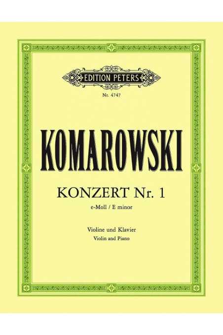Komarowsky, Concerto No1 E minor for violin and Piano (Peters)