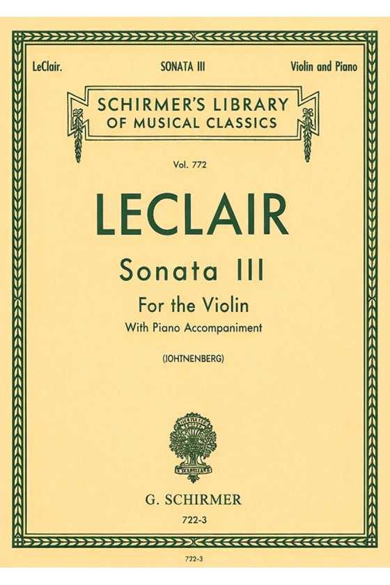 Leclair, Sonata No. 3 For...