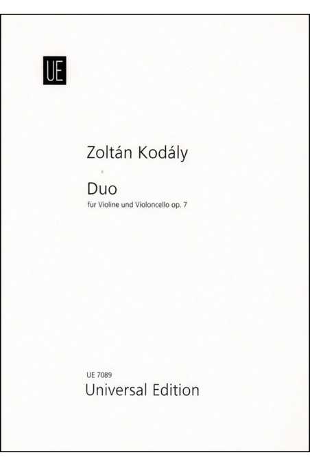 Kodaly, Duo Op. 7 For Violin And Cello (Universal)