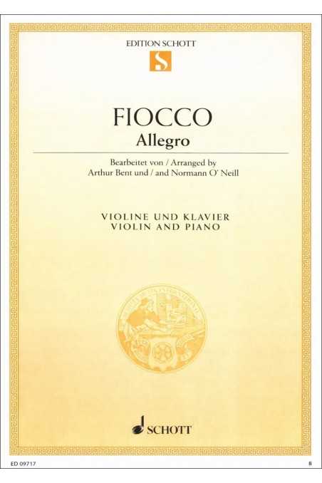 Allegro for Violin and Piano by Fiocco (Schott)