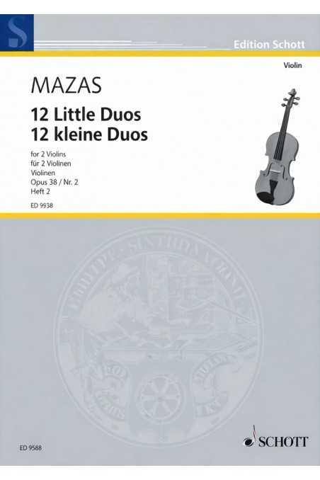 Mazas 12 Little Duos For 2 Violins Bk 2 (Schott)