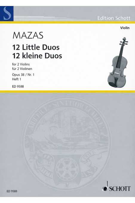 Mazas 12 Little Duos For 2 Violins Bk 1 (Schott)