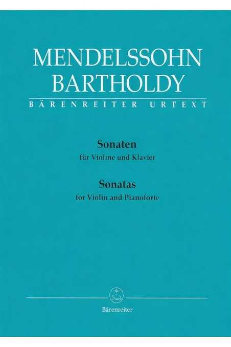 Sonatas For Violin/Piano By Mendelssohn (Barenreiter)