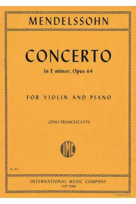Mendelssohn, Concerto In E Minor Op. 64 For Violin (IMC)
