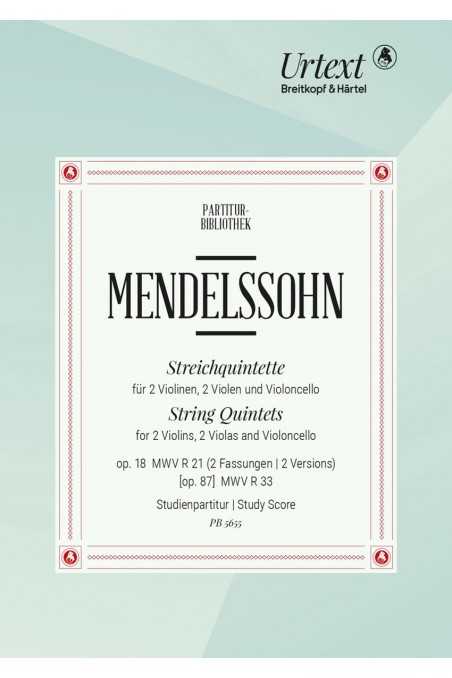Mendelssohn String Qintets (Urtext, Breitkopt & Hartel)