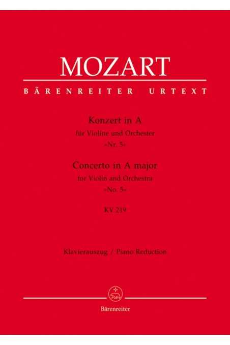 Mozart, Concerto No. 5 in A Major (K.219) for Violin and Orchestra (Barenreiter)