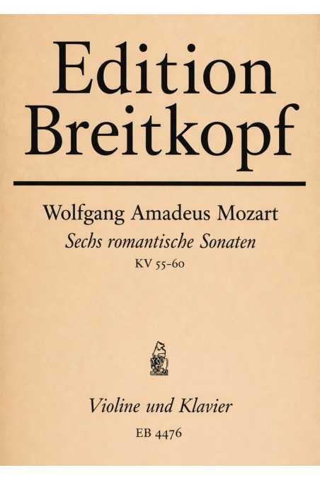 Mozart, 6 Sonatas For Violin And Piano KV 55-60 (Breitkopf & Härtel)