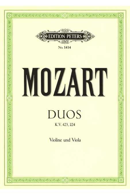 Mozart Duets For Violin And Viola KV423 And KV424 (Peters)