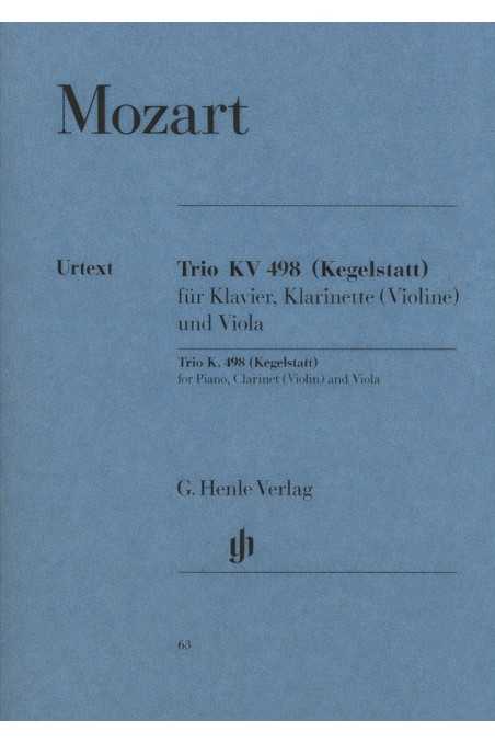 Mozart, Trio for Violin (Klarinette), Viola and Piano E Flat Major KV498