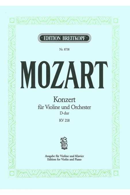 Mozart Concerto in D K218 for violin (Breitkopf & Härtel)